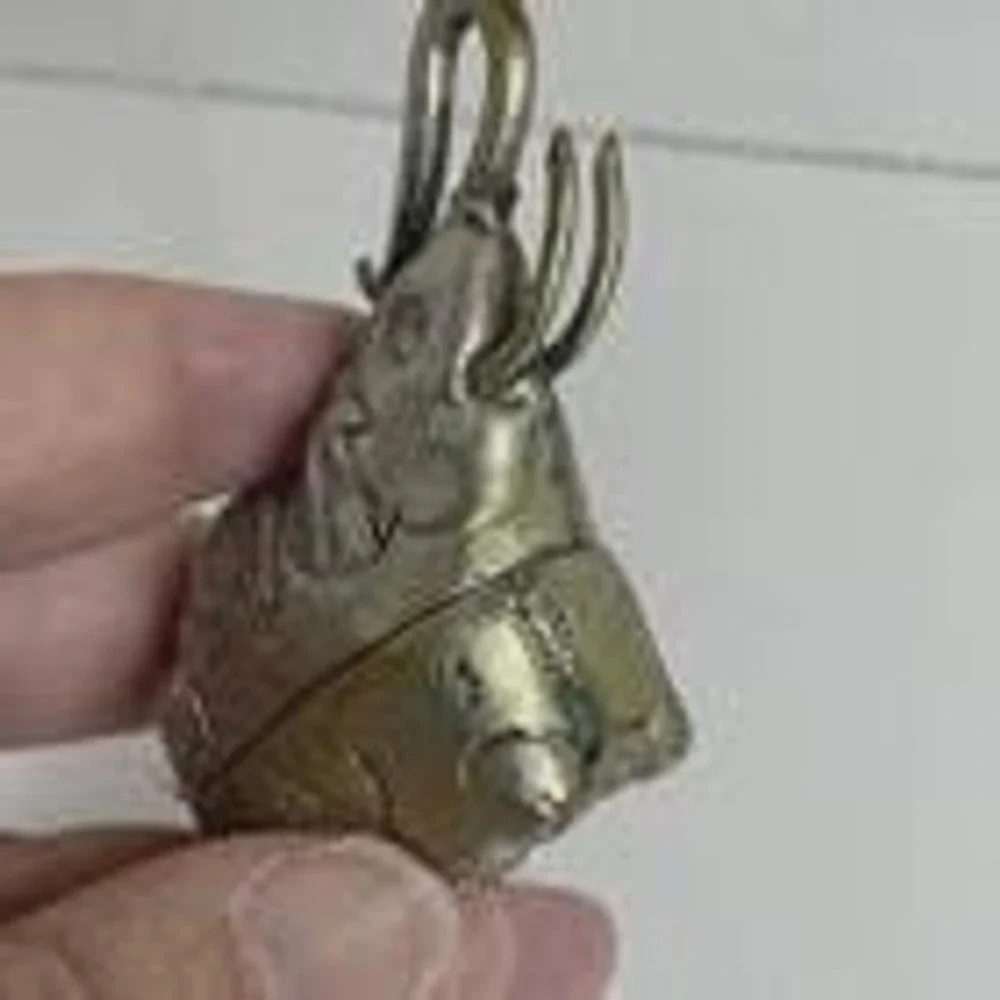 2 Indian Mughal Silver Plated Ceremonial Elephant Figure Pill Box‎ Trinket Boxes